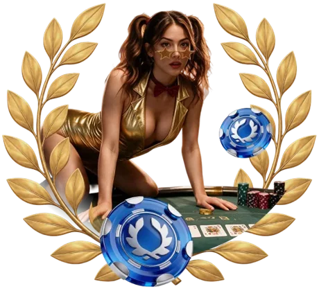 Olimp Poker — дилер и покерные фишки